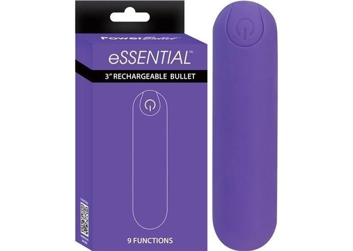 BMS Enterprises Essential 3" Rechargeable Bullet - Purple with Storage Case