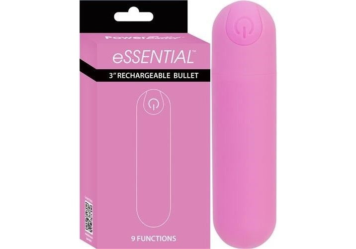 BMS Enterprises Essential 3" Rechargeable Bullet - Pink with Storage Case