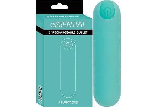 BMS Enterprises Essential 3" Rechargeable Bullet - Teal with Storage Case