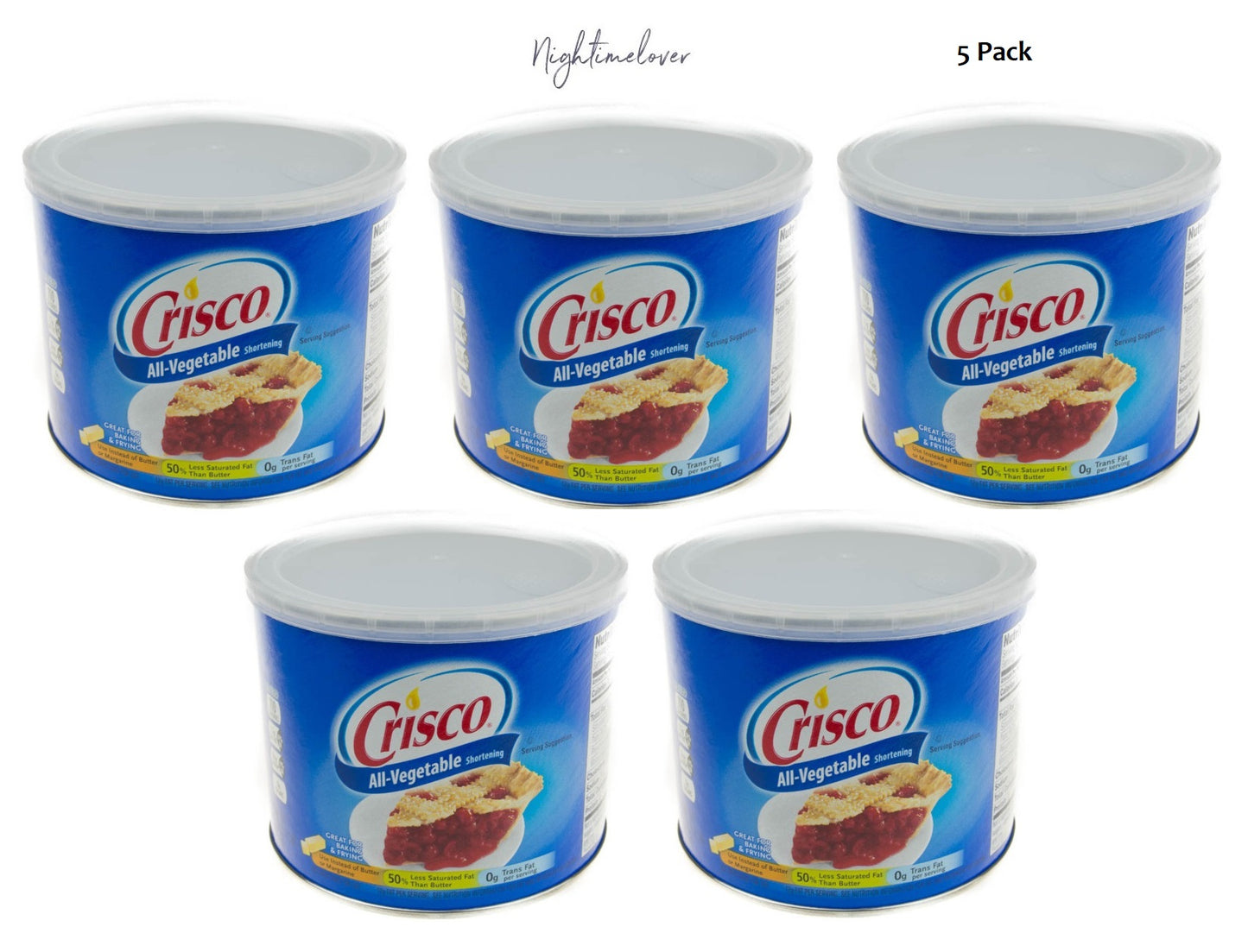 Crisco All-Vegetable Shortening Canister 5x440g - 5 Pack