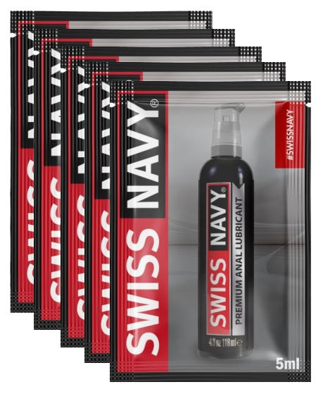 Swiss Navy Premium Anal Lube Lubricant Sample 1/5/10/15/20/25/50/100 Sachets 5ml