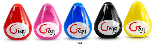 GEgg Masturbator Pink/Red/Black/Yellow/Blue - 5 Pack