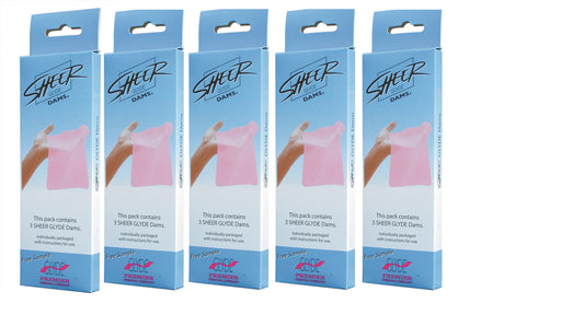 Glyde Oral Sheer Dam - Creme/Vanilla - 5x3 Dams - 5 Pack