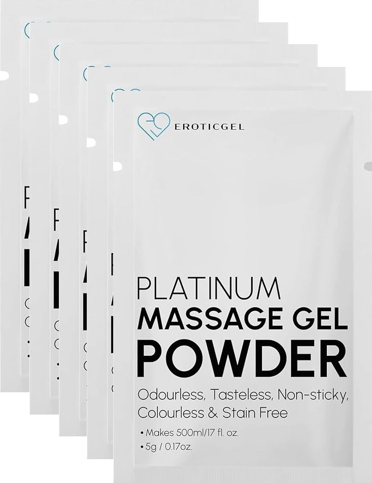 Eroticgel | Nuru Massage Powder 5g Travel Sample White Sachets - Makes 250ml Gel - NEW LOOK SACHETS