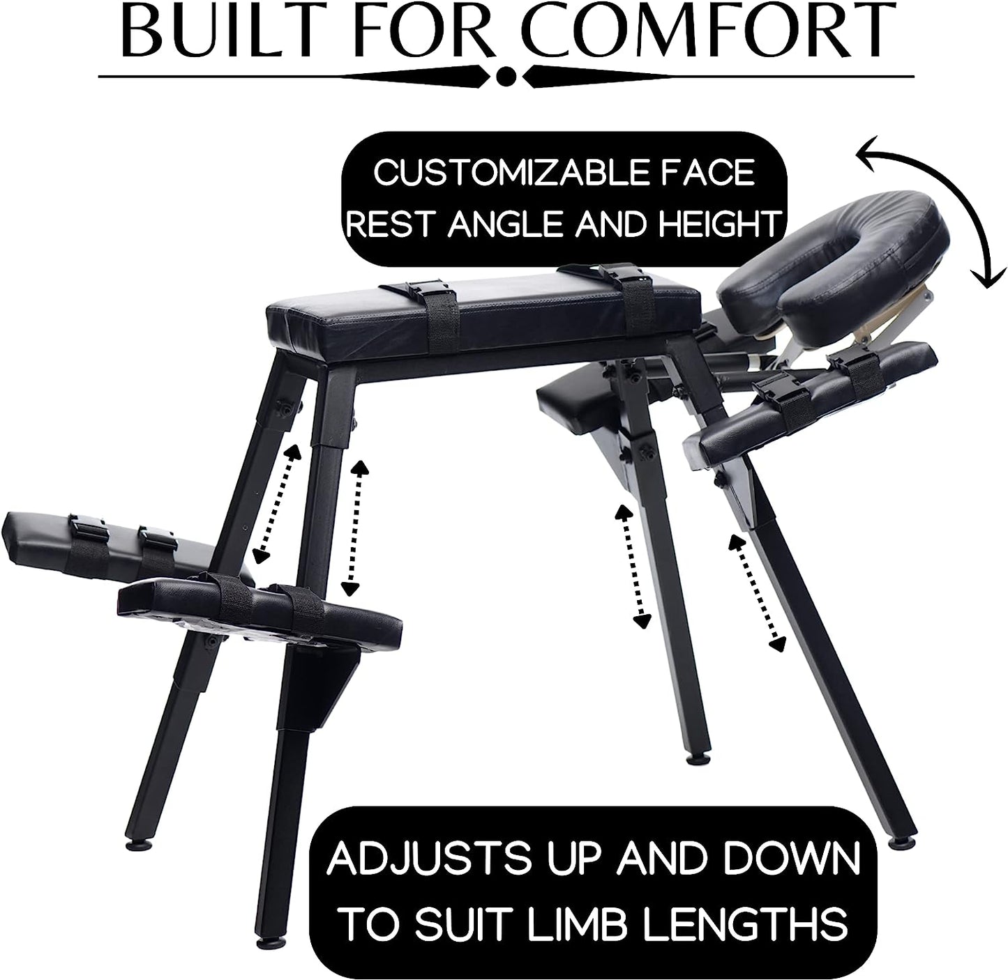 Master Series Obedience Extreme Sex Bench with Restraint Straps - Bondage Furniture