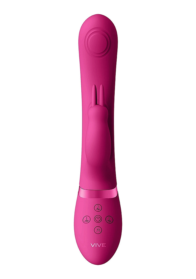 Shots Toys | VIVE May Dual Pulse-Wave & Vibrating C-Spot & G-Spot Rabbit Vibrator Pink