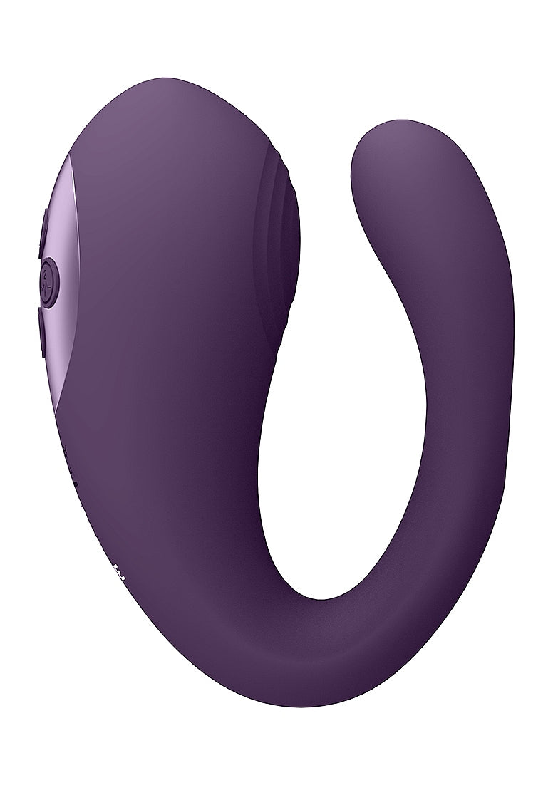 Shots Toys | VIVE Yoko Triple Action Vibrating Dual Prongs & Pulse Wave Purple