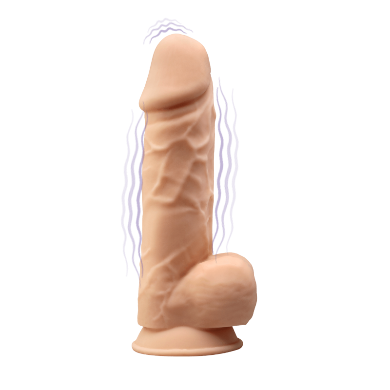 Adrien Lastic Silexd 8.5" Model 1 Realistic Silicone Dildo with Vibration - Flesh