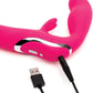 Love Honey Happy Rabbit Rechargeable Vibrating Strapless Strap On Pink