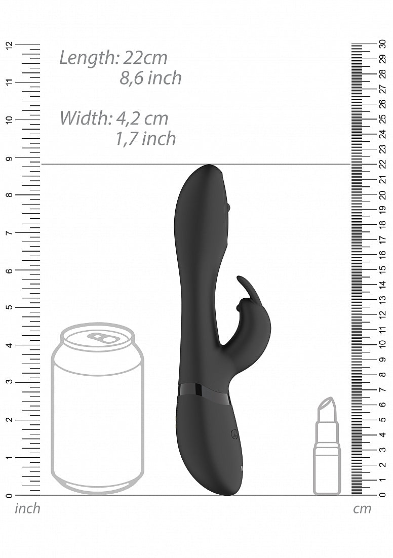 Shots Toys | VIVE Mira Spinning G-Spot Rabbit Vibrator Black