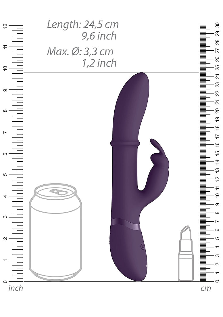 Shots Toys | VIVE Halo G-Spot Rabbit Vibrator with Stimulating Ring Purple