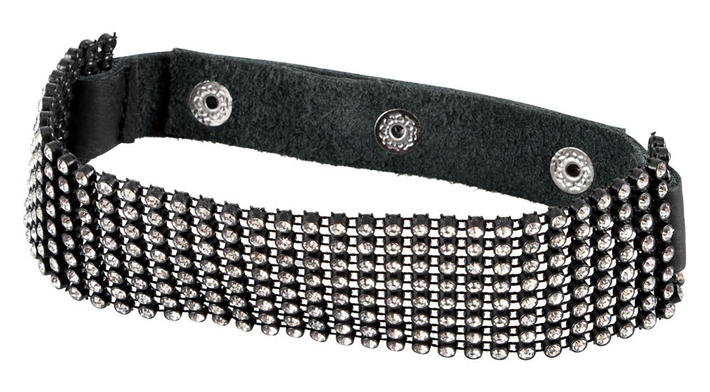 Bad Kitty Rhinestone Choker Collar