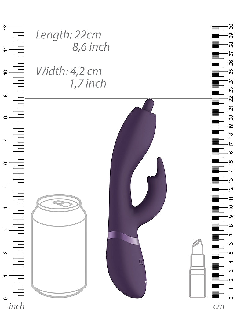 Shots Toys | VIVE Nilo - Rechargeable Rabbit Vibrator w/ Swirling Tip Purple