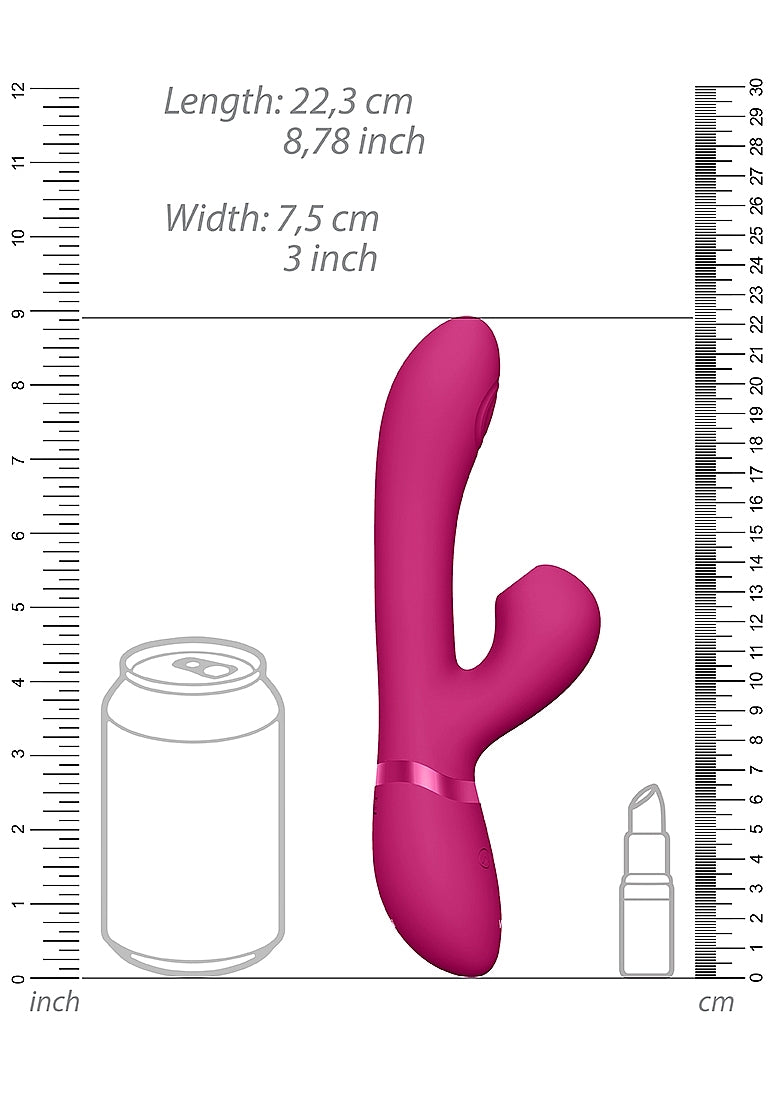 Shots Toys | VIVE Hide Airwave & Pulse Wave G-Spot Vibrator Pink