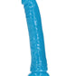 Shots Toys | REALROCK 20cm Slim Glow in the Dark Neon - Blue (8") Dildo Dong