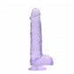 Shots Toys | REALROCK Crystal Clear 6"/15cm Realistic Dildo with Balls Purple