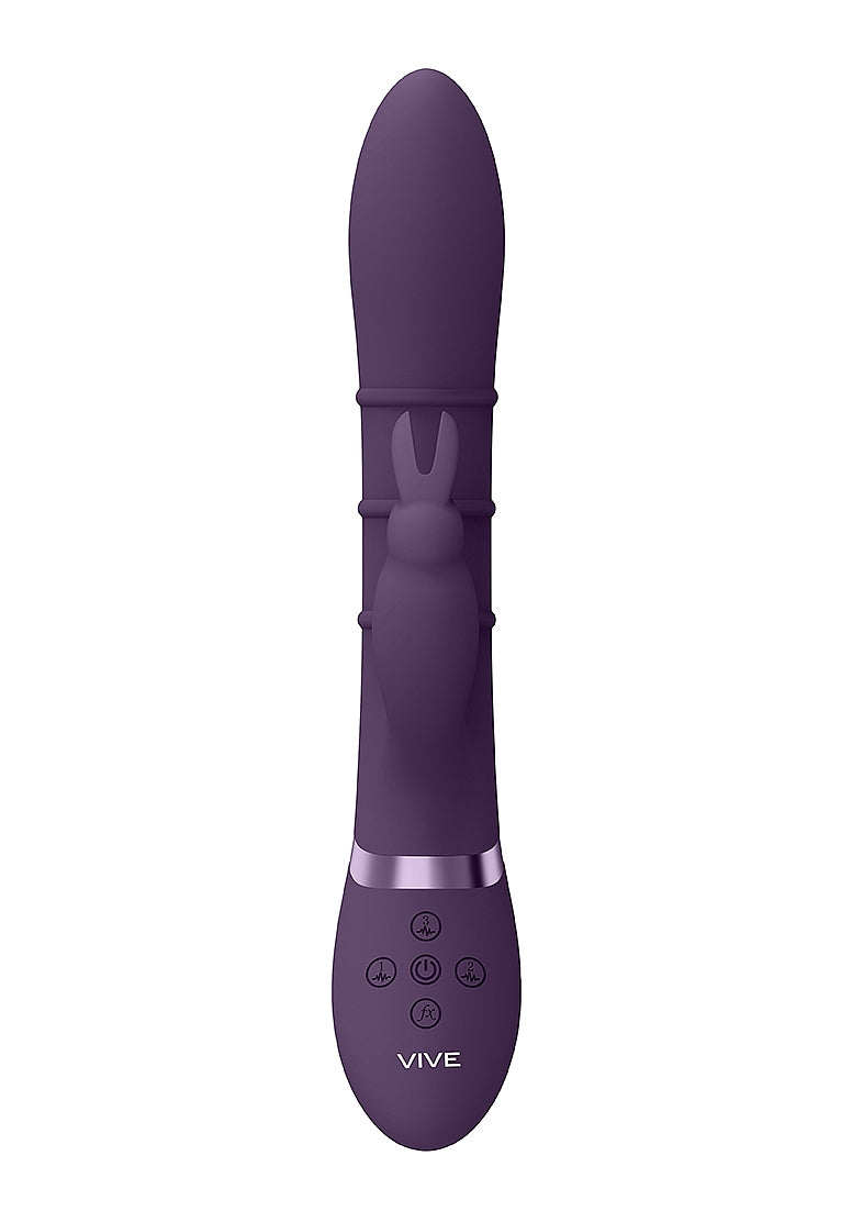 Shots Toys | VIVE Sora Up & Down Stimulating Rings, G-Spot Rabbit Vibrator Purple