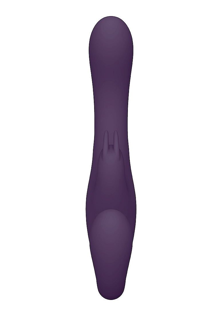 Shots Toys | VIVE Suki Vibrating G-Spot Clitoral Triple Vibrator Strapless Strap On Purple