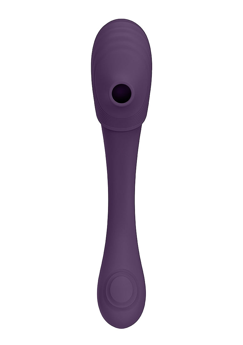 Shots Toys | VIVE Mirai Double Ended Pulse Wave & Air Wave Bendable Vibrator Purple