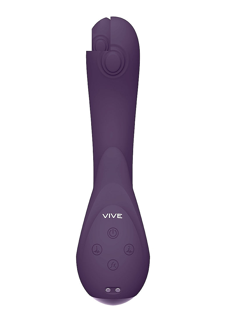 Shots Toys | VIVE Miki Double Action Pulse Wave Flickering G-Spot Vibrator Purple