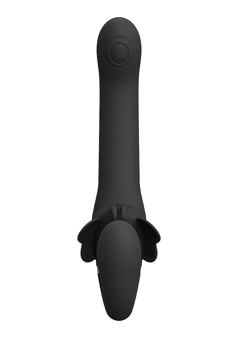 Shots Toys | VIVE Satu Vibrating Strapless Strap On Black