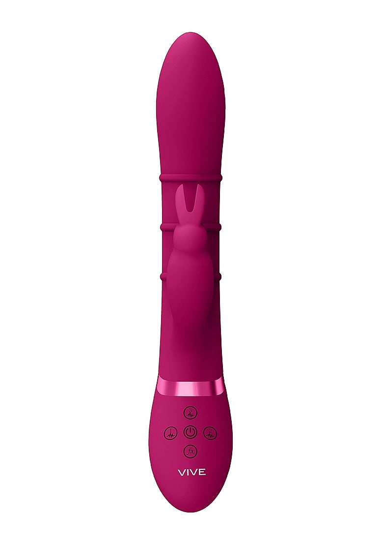 Shots Toys | VIVE Sora Up & Down Stimulating Rings, G-Spot Rabbit Vibrator Pink