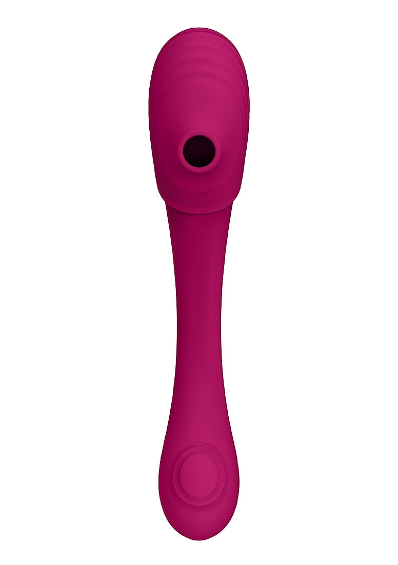 Shots Toys | VIVE Mirai Double Ended Pulse Wave & Air Wave Bendable Vibrator Pink