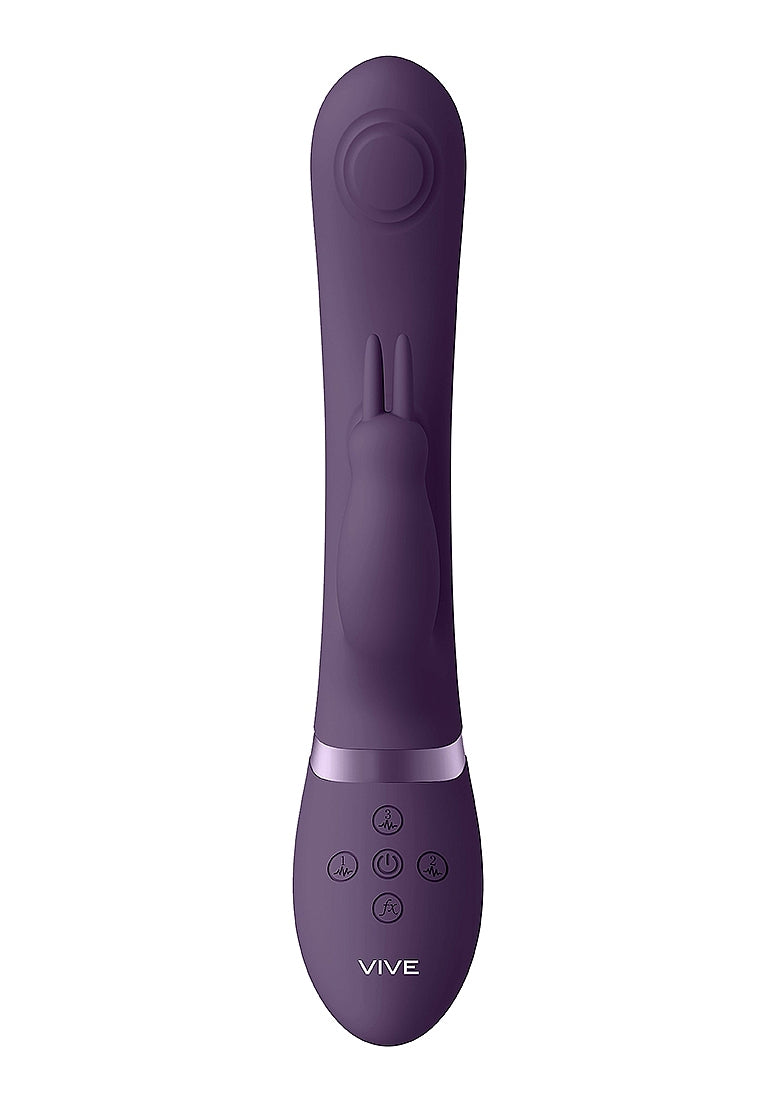 Shots Toys | VIVE May Dual Pulse-Wave & Vibrating C-Spot & G-Spot Rabbit Vibrator Purple