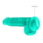 Shots Toys | REALROCK Crystal Clear 6"/15cm Realistic Dildo with Balls Turquoise