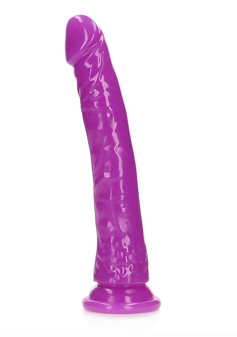 Shots Toys | REALROCK 28cm Slim Glow in the Dark Neon - Purple (10") Dildo Dong