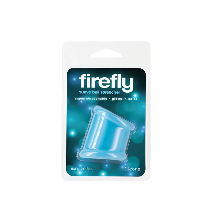 NS Novelties Firefly - Suave Ball Stretcher - Glow in Dark Blue Ball Stretcher