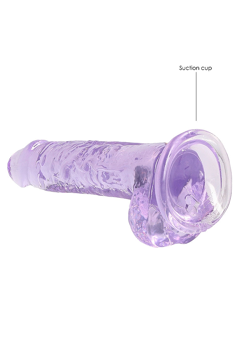 Shots Toys | REALROCK Crystal Clear 7"/17cm Realistic Dildo with Balls Purple