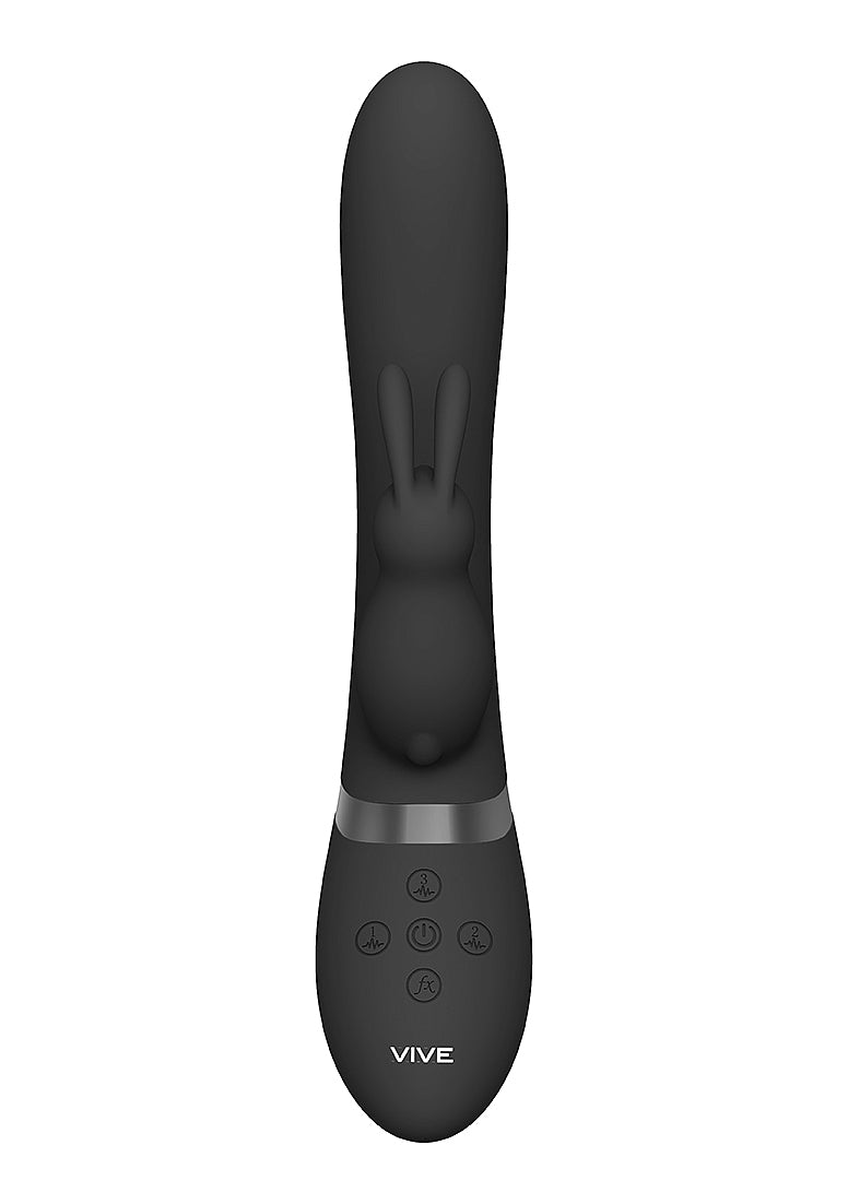 Shots Toys | VIVE Taka Automatic Inflatable Rabbit Vibrator Black