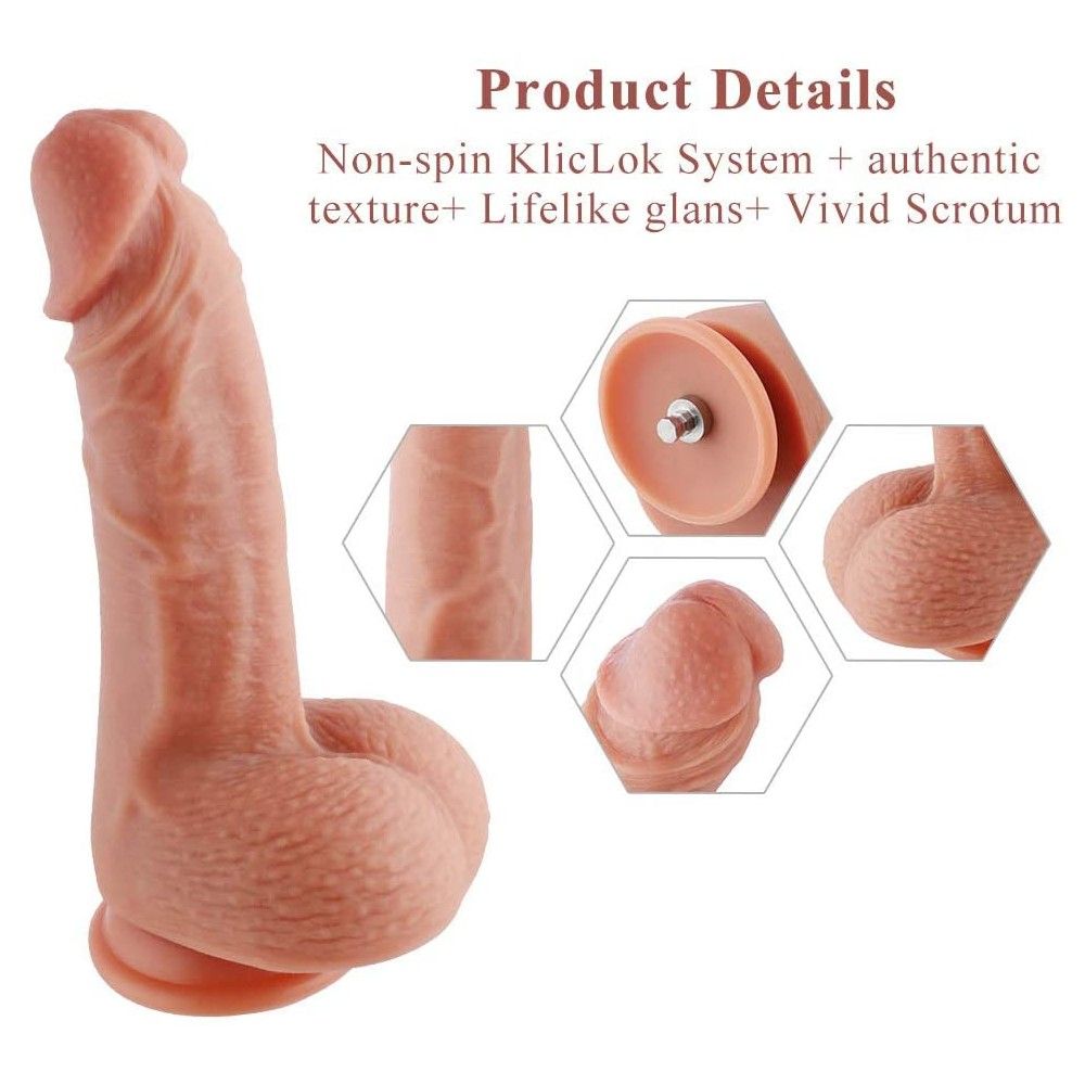 HiSmith - 8.7" Silicone Double Layered Vibrating Dildo w Remote (KlicLok)