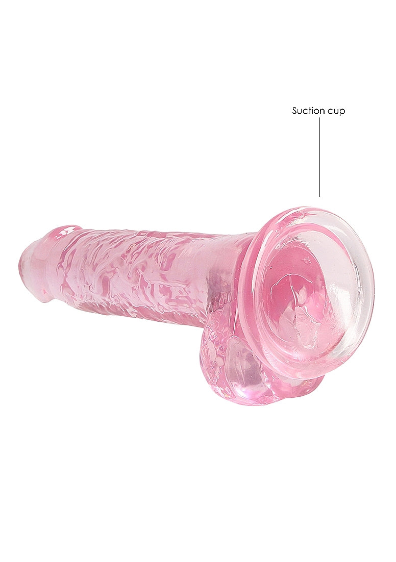 Shots Toys | REALROCK Crystal Clear 7"/17cm Realistic Dildo with Balls Pink