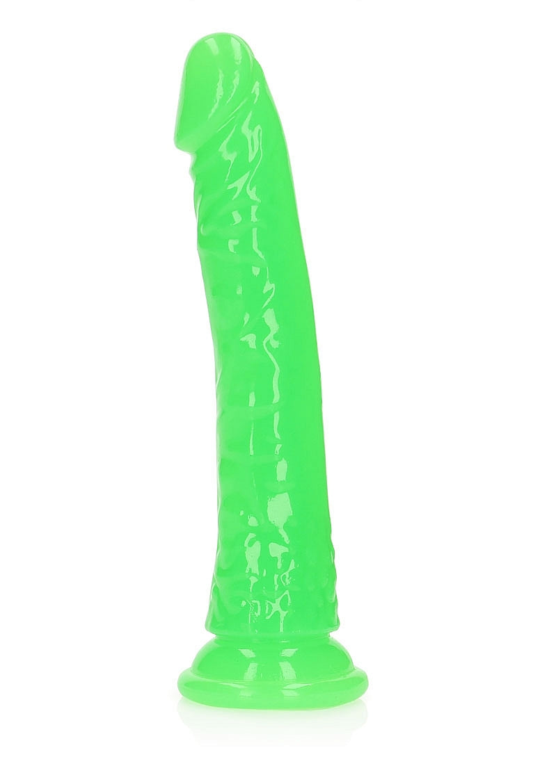 Shots Toys | REALROCK 20cm Slim Glow in the Dark Neon - Green (8") Dildo Dong