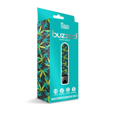 Global Novelties | Prints Charming Buzzed Higher Power Vibrator Canna Queen w/storage bag