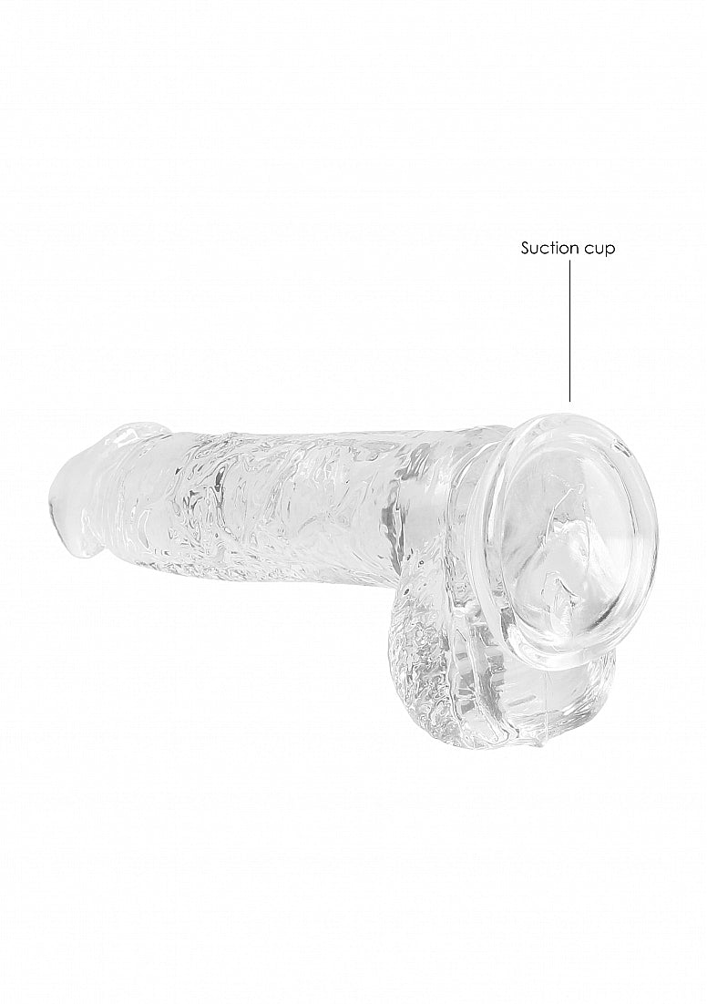 Shots Toys | REALROCK Crystal Clear 6"/15cm Realistic Dildo with Balls Transparent