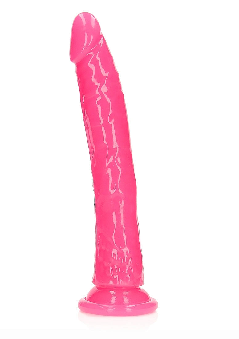 Shots Toys | REALROCK 32cm Slim Glow in the Dark Neon - Pink (11") Dildo Dong