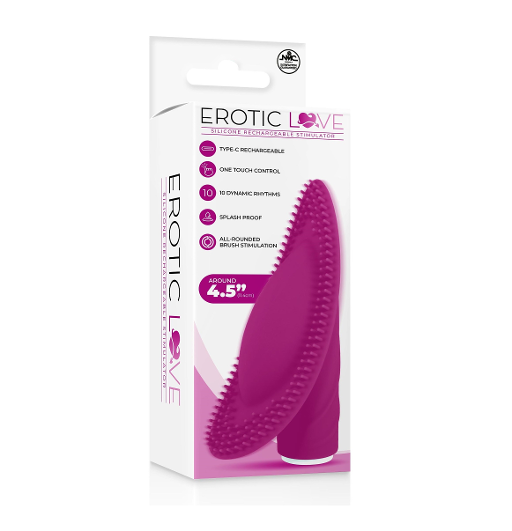 Excellent Power | Silicone 10 Speed Vibrator - Pink Oval Shaped Brush For Clitoral Stimulation