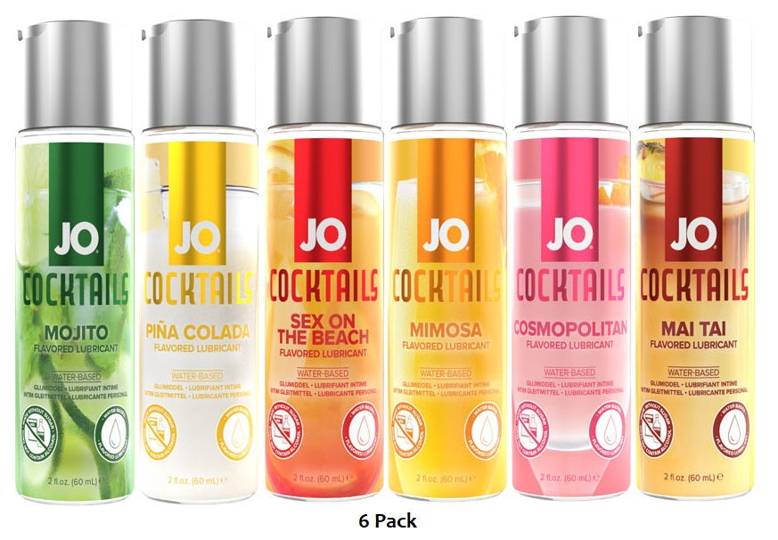 JO Cocktails Water Based Lube Lubricant 6x60ml - 6 Pack