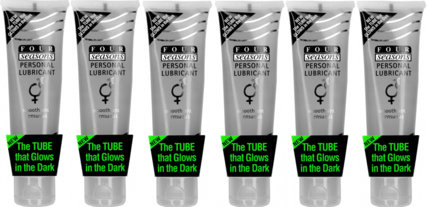 Four Seasons Glow N Dark Water Based Lubricant 6x100ml - 6 Pack