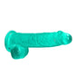 Shots Toys | REALROCK Crystal Clear 6"/15cm Realistic Dildo with Balls Turquoise