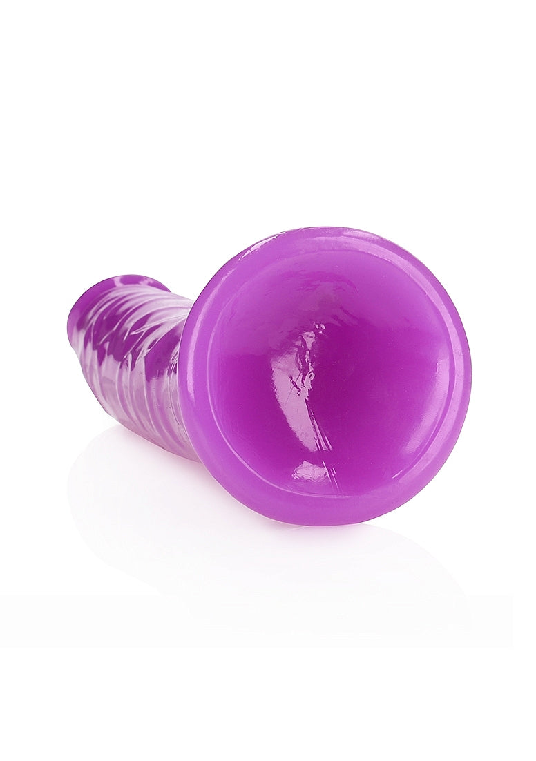 Shots Toys | REALROCK 28cm Slim Glow in the Dark Neon - Purple (10") Dildo Dong