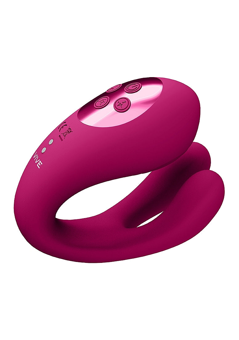 Shots Toys | VIVE Yoko Triple Action Vibrating Dual Prongs & Pulse Wave Pink