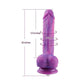 Hismith 8.38" Purple Vibrating Silicone Dildo w Remote (KlicLok)