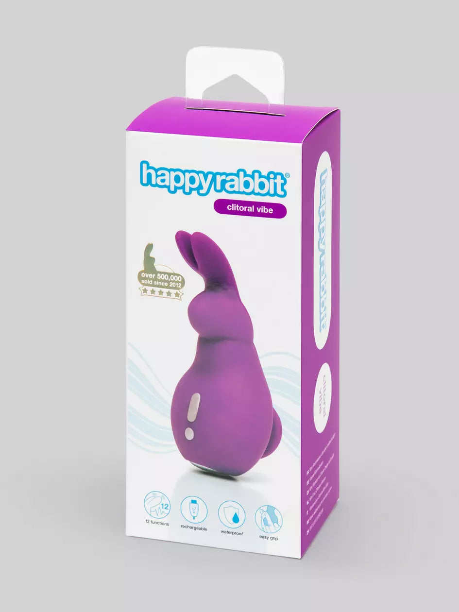 Love Honey Happy Rabbit Mini Ears USB Rechargeable Clitoral Vibrator Purple