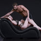 Master Series Kinky Couch Sex Chaise Lounge with Love Pillows - Black