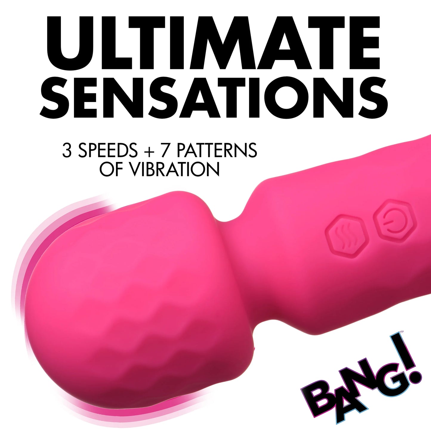 XR Brands | BANG! 10X Mini Silicone Wand Vibrator - Pink