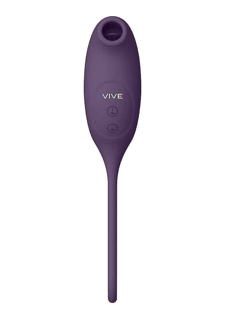 Shots Toys | VIVE Quino Double Action Air Wave & Vibrating Egg Vibrator Purple